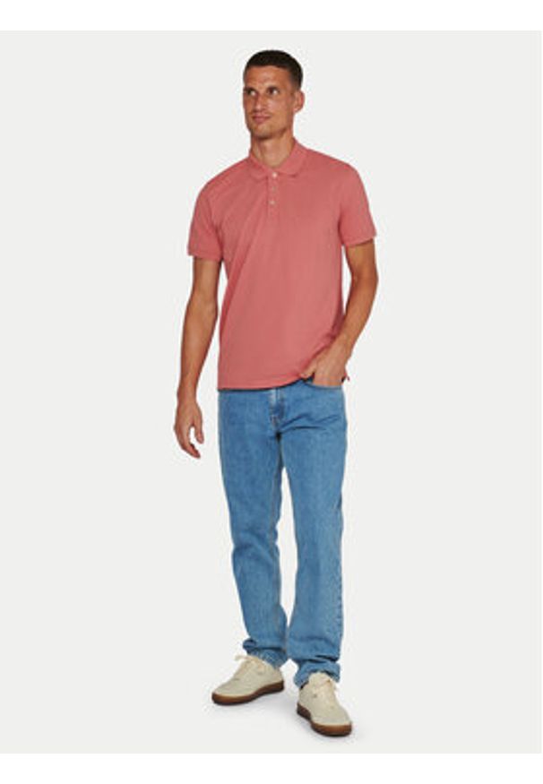 Matinique Polo 30206461 Koralowy Regular Fit. Typ kołnierza: polo. Kolor: pomarańczowy. Materiał: bawełna