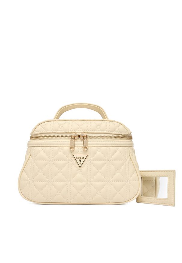 Guess Kosmetyczka PW7567 P6261 Beżowy jasny. Kolor: beżowy. Materiał: skóra