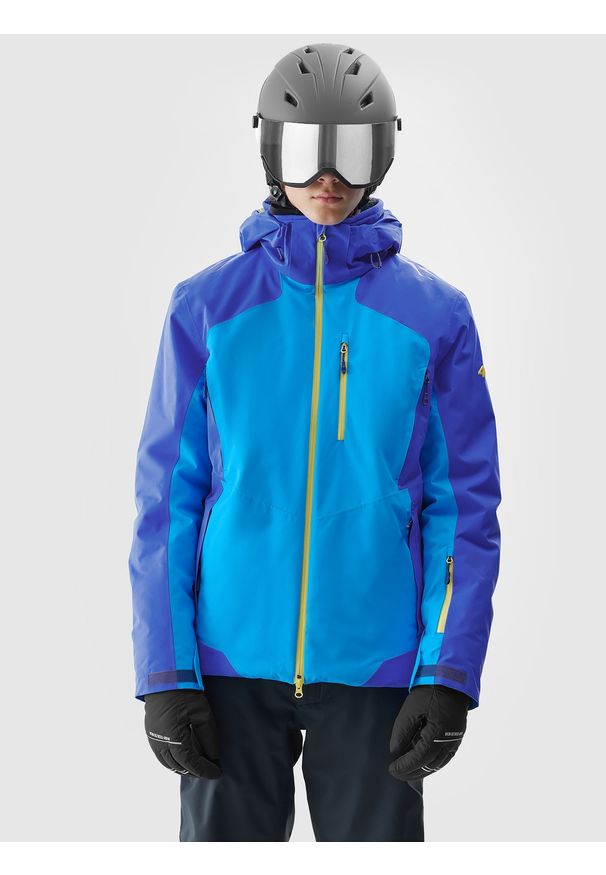 4f - Kurtka narciarska 4FPro membrana Dermizax 20000 męska - niebieska. Kolor: niebieski. Materiał: poliester, tkanina, materiał, neopren, mesh. Technologia: Dermizax. Sezon: zima. Sport: narciarstwo
