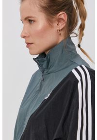 adidas Originals - Kurtka. Okazja: na co dzień. Typ kołnierza: bez kaptura. Kolor: szary. Materiał: poliester, materiał, poliamid. Wzór: gładki. Styl: casual #4