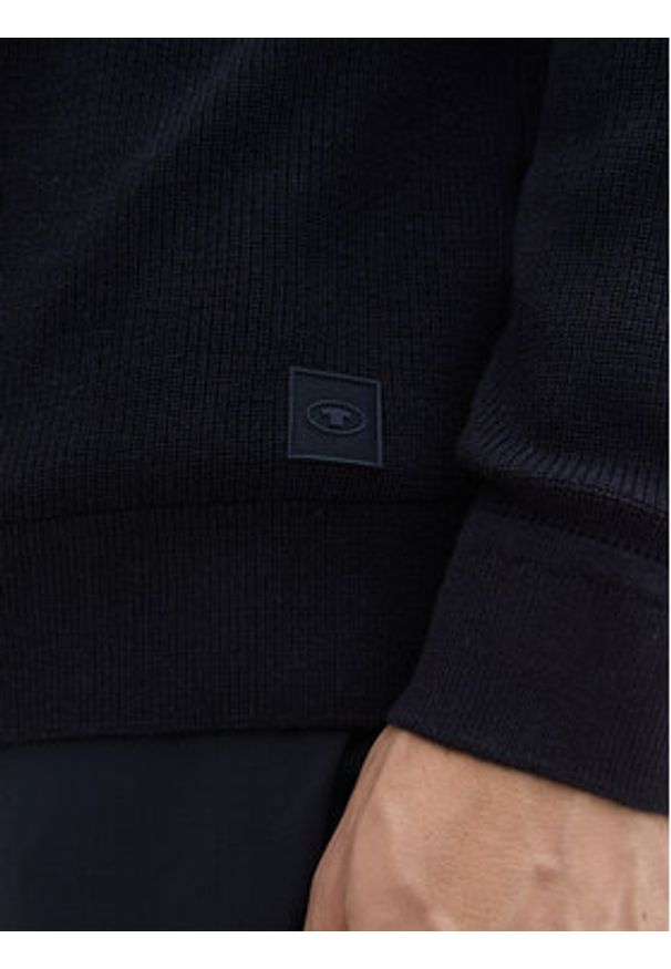 Tom Tailor Sweter 1042454 Granatowy Regular Fit. Kolor: niebieski. Materiał: bawełna