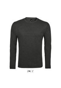 SOL'S - Koszulka Sol's Imperial Lsl. Okazja: na co dzień. Kolor: szary, brązowy, wielokolorowy. Długość rękawa: długi rękaw. Styl: elegancki, casual #1