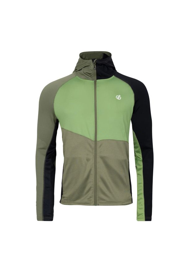 DARE 2B - Męska Warstwa Środkowa Assimilate II Core Stretch Midlayer. Kolor: czarny, wielokolorowy, zielony. Sport: turystyka piesza