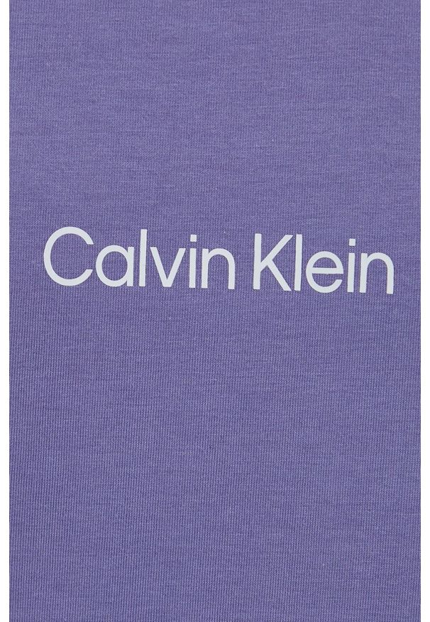 Calvin Klein Underwear Koszula nocna damska kolor fioletowy. Kolor: fioletowy. Materiał: dzianina. Długość: długie. Wzór: nadruk