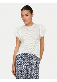 JDY Bluzka Carla 15351452 Biały Regular Fit. Kolor: biały. Materiał: syntetyk