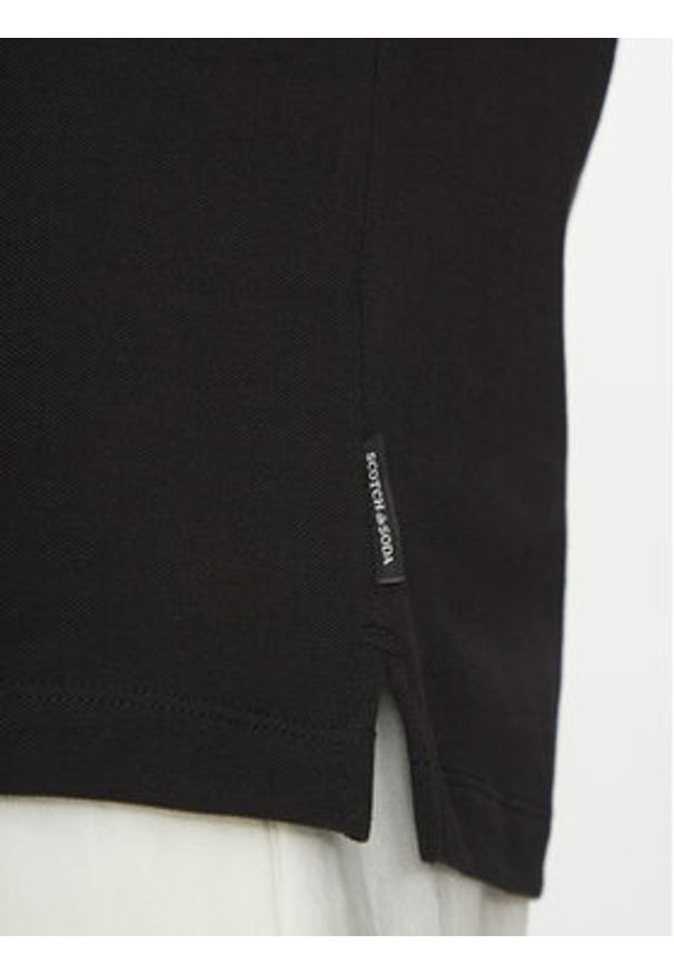 Scotch & Soda Polo 179201 Czarny Regular Fit. Typ kołnierza: polo. Kolor: czarny. Materiał: bawełna