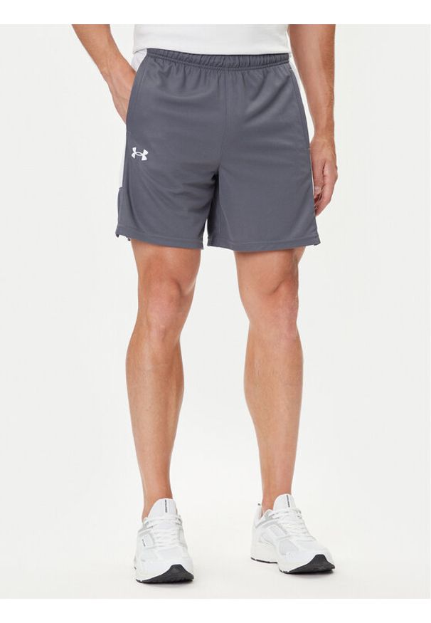 Under Armour Szorty sportowe Ua Zone 7 1383389 Szary Regular Fit. Kolor: szary. Materiał: syntetyk