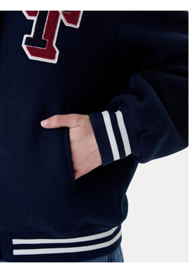 Tommy Jeans Kurtka bomber Varsity DW0DW22051 Granatowy Relaxed Fit. Kolor: niebieski. Materiał: syntetyk