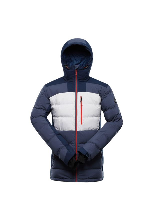 ALPINE PRO - Kurtka męska narciarska puchowa 10.000 Alpine Pro Ferer 2. Kolor: szary. Materiał: puch. Sezon: zima. Sport: narciarstwo