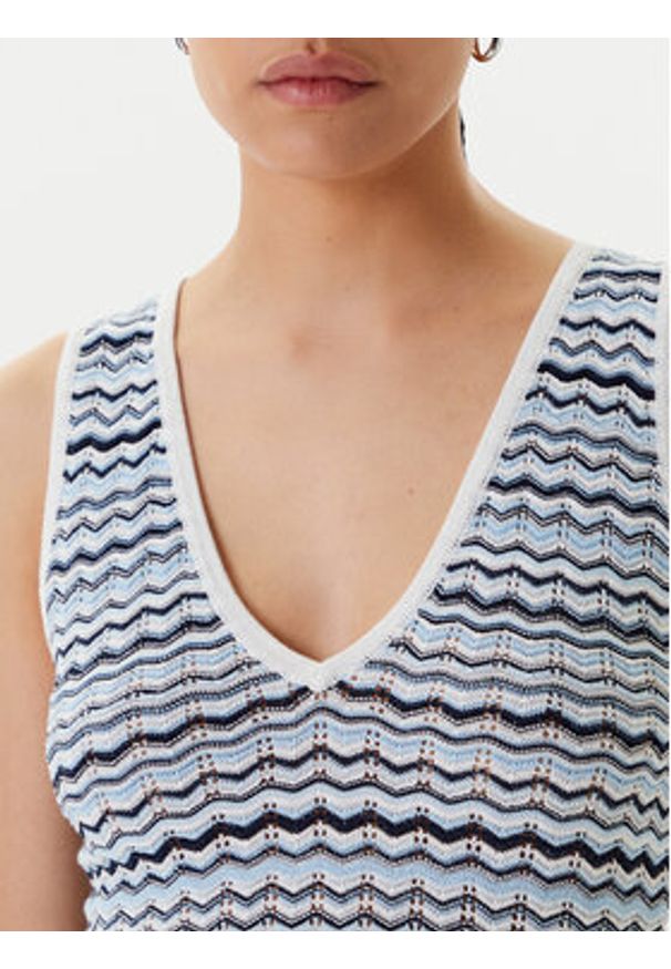 Morgan Top 251-MINKO Niebieski Regular Fit. Kolor: niebieski. Materiał: bawełna