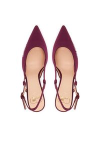 Love Moschino - LOVE MOSCHINO Sandały JA10267G1NIMX55641 Bordowy. Kolor: czerwony. Materiał: materiał