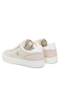 Calvin Klein Jeans Sneakersy Classic Cupsole Mix In YW0YW01767 Biały. Kolor: biały. Materiał: zamsz, skóra #6