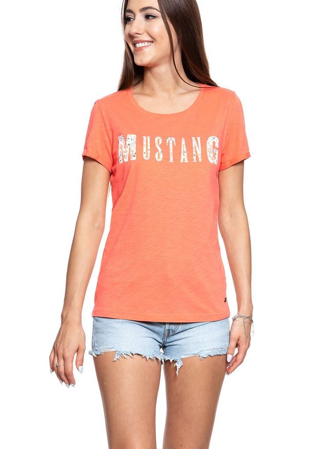 Mustang - MUSTANG T SHIRT DAMSKI Alexia C Print 1009058 8139. Wzór: nadruk