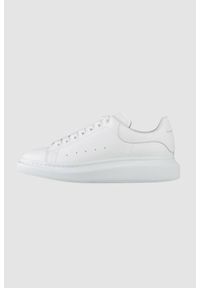 Alexander McQueen - ALEXANDER MCQUEEN Białe sneakersy. Kolor: biały. Materiał: skóra