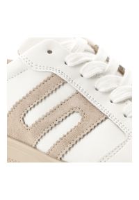 Sneakersy damskie Filippo, cholewka ze skóry naturalnej sznurowane na platformie sportowy wygląda, beżowe, DP7175/26. Okazja: na co dzień. Zapięcie: sznurówki. Kolor: biały. Materiał: skóra. Szerokość cholewki: normalna. Obcas: na platformie. Styl: sportowy #6