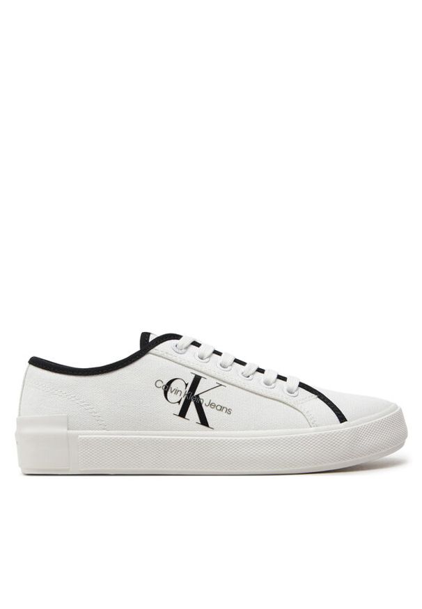 Calvin Klein Jeans Sneakersy Skater Vulcanized Low Cs Ml Mr YW0YW01453 Biały. Kolor: biały