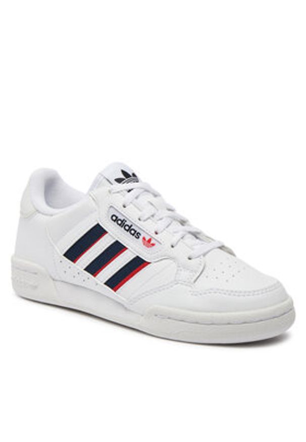 Adidas - adidas Sneakersy Continental 80 Stripes J FX6088 Biały. Kolor: biały. Materiał: skóra