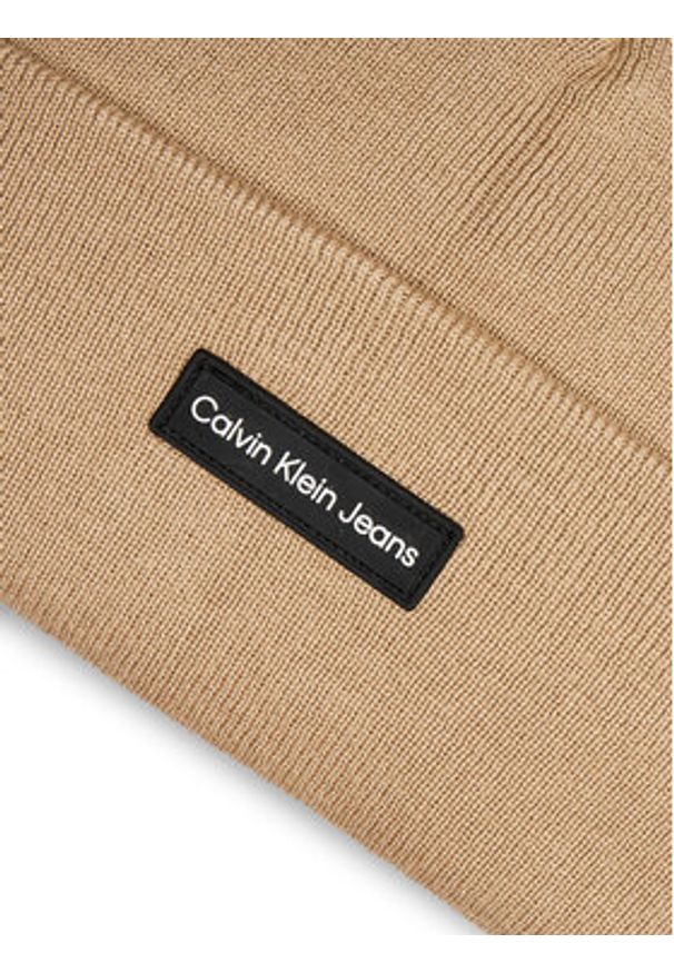 Calvin Klein Czapka Inst Patch K50K512142 Beżowy. Kolor: beżowy. Materiał: materiał, bawełna