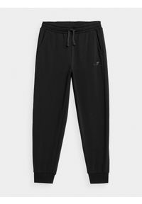 4f - Spodnie dresowe joggery chłopięce. Okazja: na co dzień. Kolor: czarny. Materiał: dresówka. Sezon: lato. Styl: casual #1
