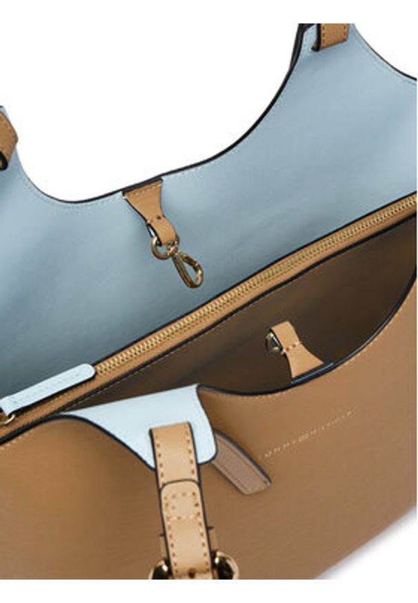 TOMMY HILFIGER - Tommy Hilfiger Torebka Th Modern Tote AW0AW18618 Brązowy. Kolor: brązowy. Materiał: skórzane