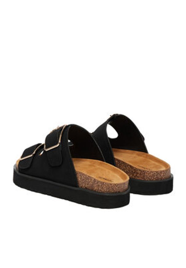 DeeZee Klapki CEO-LB-P2181 Czarny. Kolor: czarny. Materiał: skóra