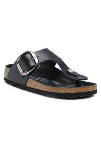 Birkenstock Japonki Gizeh Big Buckle 1018776 Czarny. Kolor: czarny. Materiał: skóra