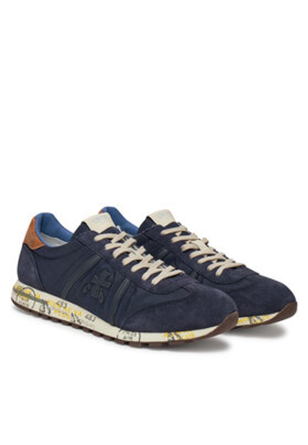 Premiata Sneakersy LUCY VAR 7254 Granatowy. Kolor: niebieski. Materiał: zamsz, skóra