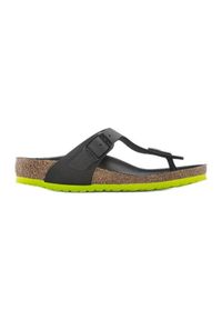 Klapki Birkenstock Gizeh Bs Jr 1024380 czarne. Kolor: czarny. Materiał: materiał, syntetyk, skóra, zamsz. Styl: klasyczny