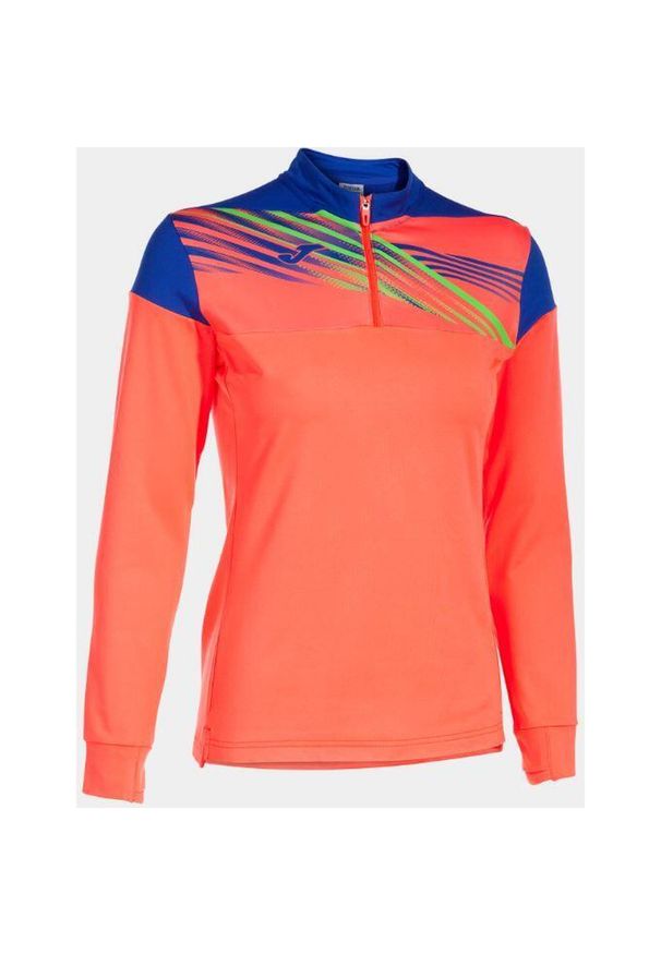 Damska Bluza Sportowa Joma Elite X Coral-Royal - Komfort i Wydajność. Kolor: czerwony, niebieski, różowy, wielokolorowy. Materiał: poliester, elastan