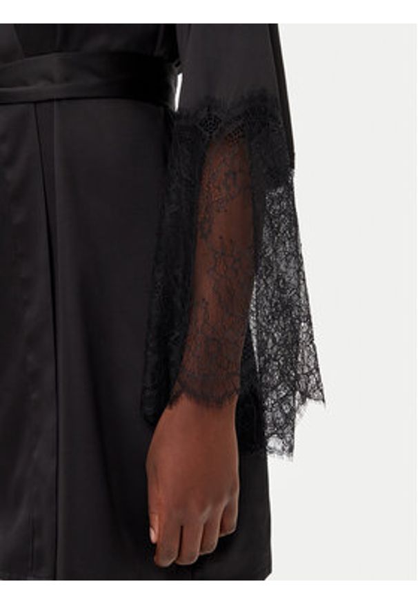 Hunkemöller Szlafrok 207210 Czarny. Kolor: czarny. Materiał: syntetyk