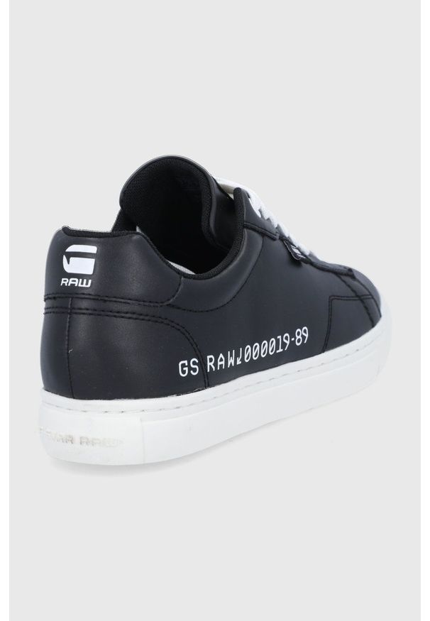 G-Star RAW - G-Star Raw Buty kolor czarny na płaskiej podeszwie. Nosek buta: okrągły. Zapięcie: sznurówki. Kolor: czarny. Materiał: guma. Obcas: na płaskiej podeszwie