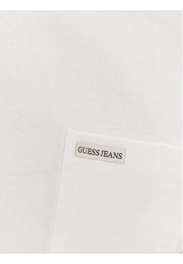 Guess Jeans T-Shirt M5RI74 K8FQ4 Biały Regular Fit. Kolor: biały. Materiał: bawełna