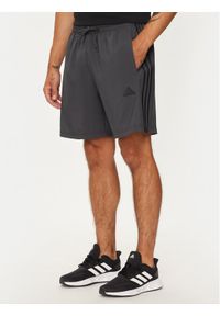 Adidas - adidas Szorty sportowe AEROREADY Essentials Chelsea 3-Stripes JG8499 Szary Regular Fit. Kolor: szary. Materiał: syntetyk. Styl: sportowy