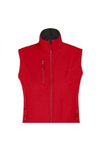 SOL'S - Ocieplacz Damski Falcon Softshell Zapinany Na Zamek Błyskawiczny. Kolor: czerwony. Materiał: softshell