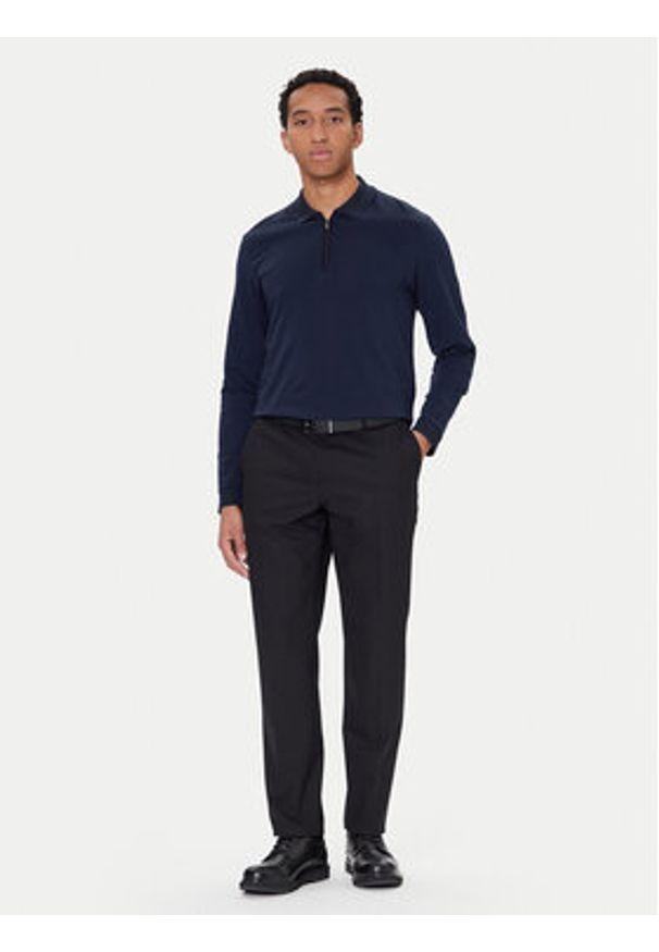 BOSS Polo H-Peduzzi 06 50549583 Granatowy Regular Fit. Typ kołnierza: polo. Kolor: niebieski. Materiał: bawełna