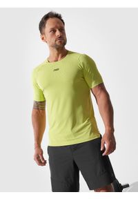 4f - Koszulka treningowa szybkoschnąca męska 4F x Robert Lewandowski. Kolor: zielony. Materiał: materiał. Długość rękawa: raglanowy rękaw. Sport: fitness