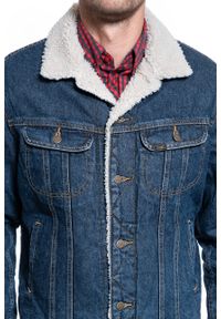 Lee - LEE SHERPA JACKET STONE CLAYTON L87ARDCD. Materiał: jeans, materiał, sztruks, bawełna. Wzór: kolorowy, jednolity, nadruk. Sezon: zima. Styl: vintage, sportowy, klasyczny, elegancki #5