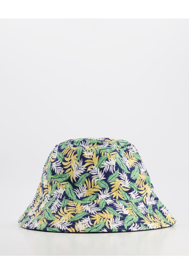 Unisono - DWUSTRONNA CZAPKA - BUCKET HAT 135-C2057 VERDE. Materiał: poliester