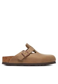 Birkenstock Klapki Boston zamsz 1019484 Brązowy. Kolor: brązowy. Materiał: skóra #1