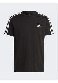 Adidas - adidas T-Shirt Essentials Single Jersey 3-Stripes T-Shirt IC9334 Czarny Regular Fit. Kolor: czarny. Materiał: bawełna #2