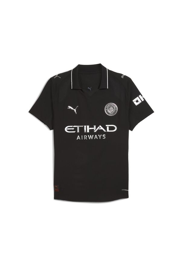Puma - Męska koszulka wyjazdowa authentic Manchester City 25/26 PUMA Black. Kolor: czarny. Sport: piłka nożna