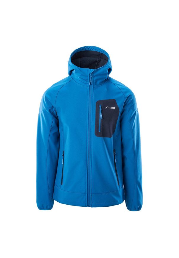 Kurtka zimowa męska Elbrus Sete softshell. Kolor: niebieski. Materiał: softshell. Sezon: zima. Styl: wakacyjny