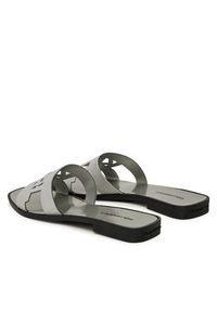 Karl Lagerfeld - KARL LAGERFELD Klapki Skoot II KL80402 Srebrny. Kolor: srebrny. Materiał: skóra