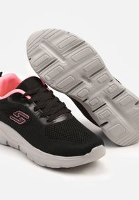 Born2be - Czarne Buty Sportowe Sneakersy z Siateczki na Piankowej Podeszwie Danalisa. Okazja: na imprezę, na co dzień. Kolor: czarny. Materiał: jeans, dzianina. Obcas: na obcasie. Wysokość obcasa: niski #3