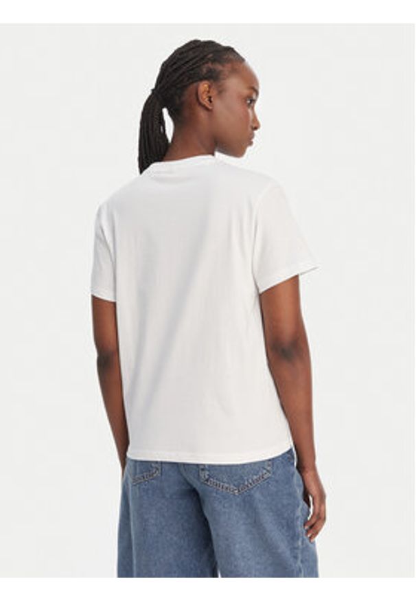 Hunter T-Shirt Essentials HARW0011261 Biały Regular Fit. Kolor: biały. Materiał: bawełna