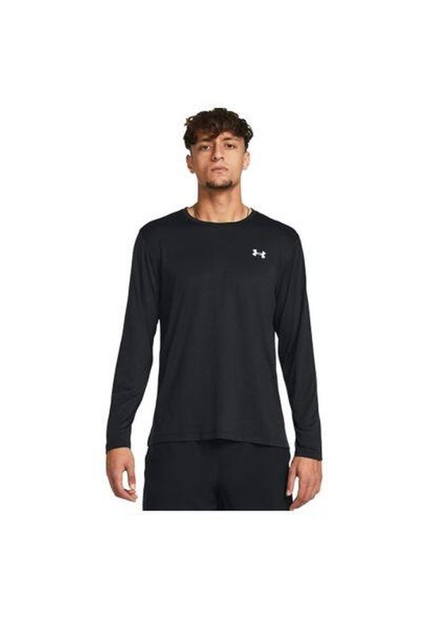 Under Armour - Koszulka longsleeve fitness męska UNDER ARMOUR z długim rękawem. Kolor: czarny. Długość rękawa: długi rękaw. Długość: długie. Sport: fitness