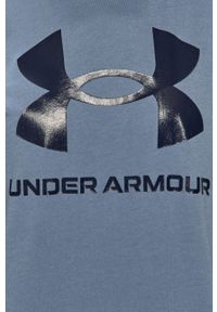 Under Armour t-shirt damski kolor niebieski. Okazja: na co dzień. Kolor: niebieski. Materiał: dzianina, prążkowany. Wzór: nadruk. Styl: casual #2