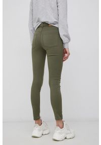 JDY Spodnie damskie kolor zielony dopasowane medium waist. Kolor: zielony. Materiał: tkanina, bawełna #3