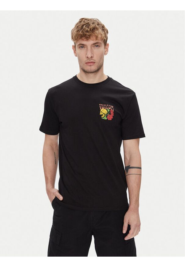 Volcom T-Shirt Tooflow A3512551 Czarny Classic Fit. Kolor: czarny. Materiał: bawełna