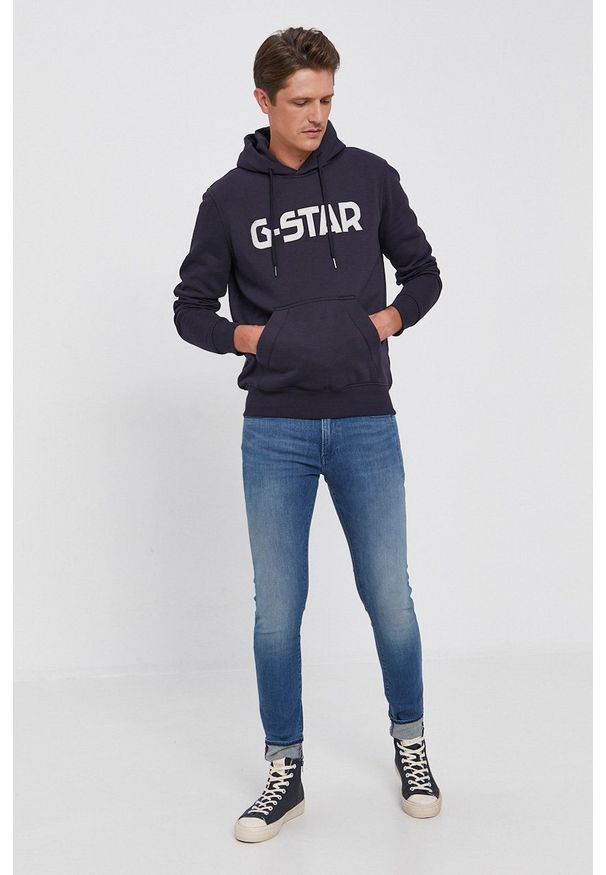 G-Star RAW - G-Star Raw - Jeansy Lancet. Kolor: niebieski